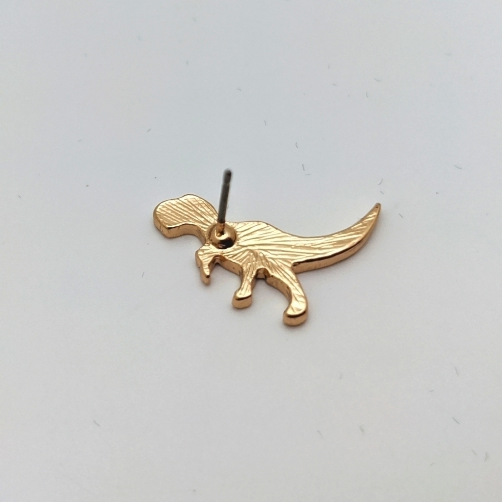 Marigold Enamel Dinosaur Stud Earrings - Picture 9 of 12